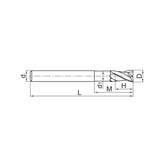 Solid carbide milling End mill short cutting edge Hard machining HM-2EFP - Makotools Industrial Supply Tools for Metal Cutting